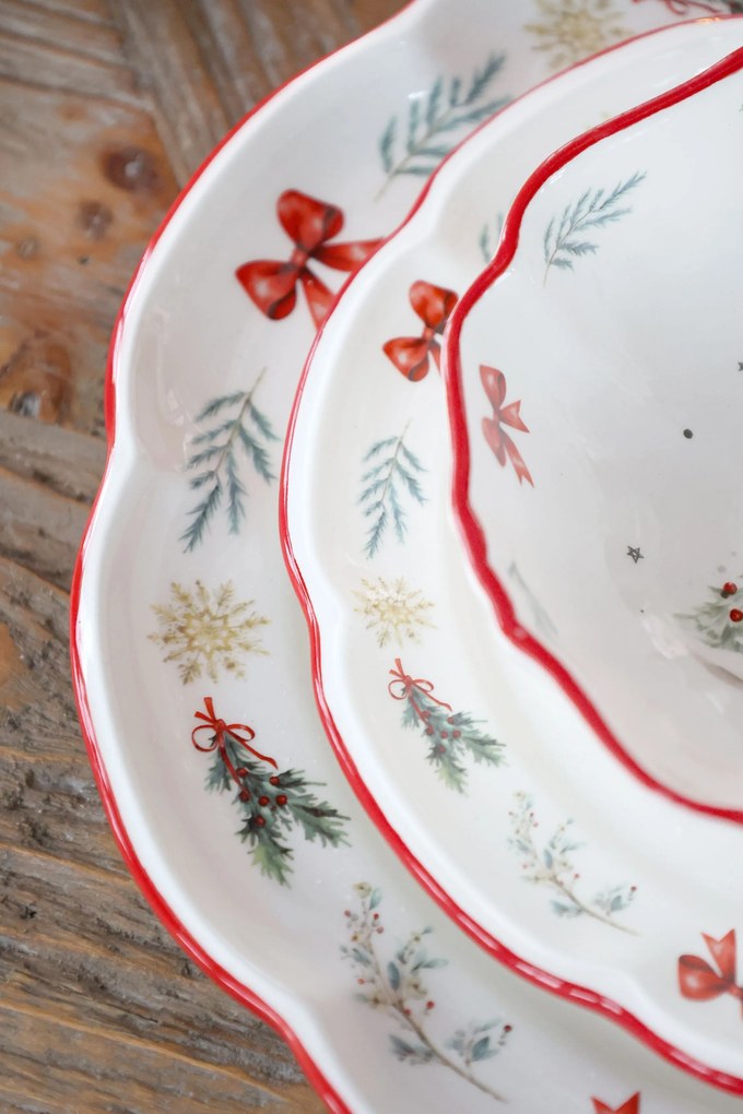 Vianočná keramická miska Chalet de Noël – Ø 14*4,5 cm / 300ml