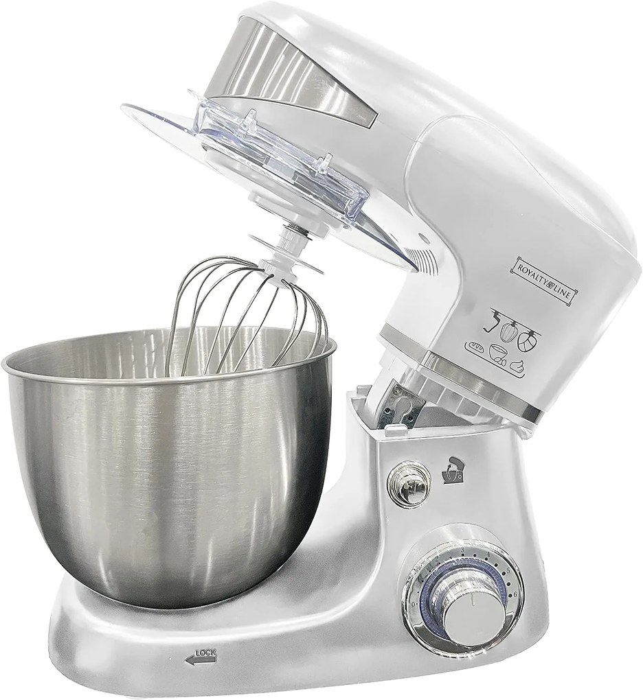 Royalty Line RL-PKM1600 kuchynský robot / kovové prevody / 1600 W / 5,5 l / strieborná