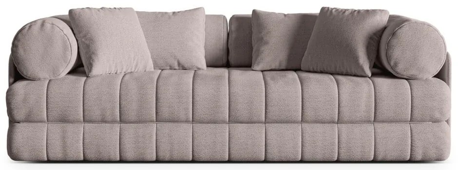 Sivobéžová rozkladacia pohovka z textílie buklé 206 cm Kemi – Cosmopolitan Design