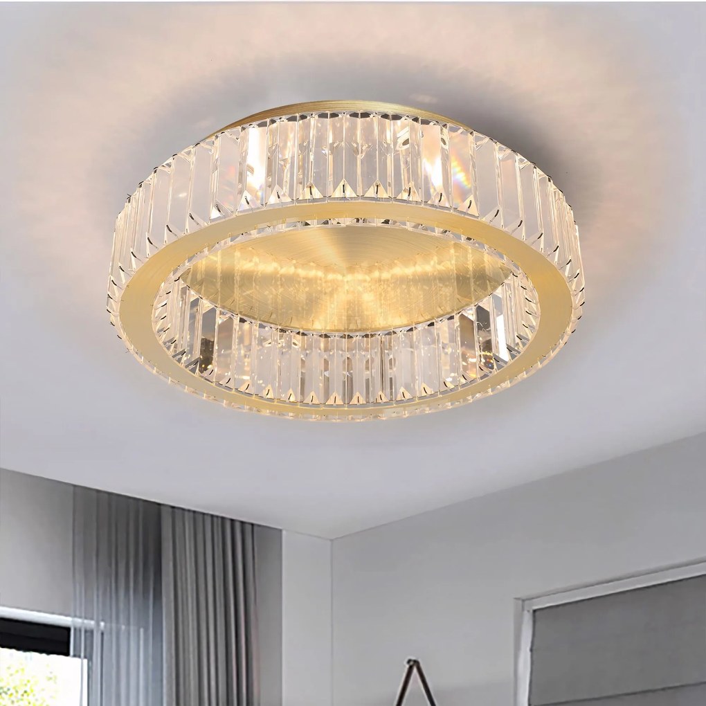 Toolight Toolight, stropné svietidlo 50cm, 30W, 4000K, 1400lm, APP1722-C, zlatá matná, OSW-09303