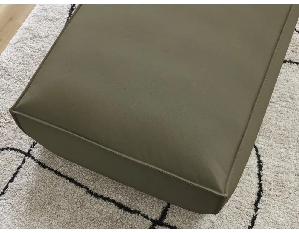 Zelená podnožka z imitácie kože Boheme – Bobochic Paris