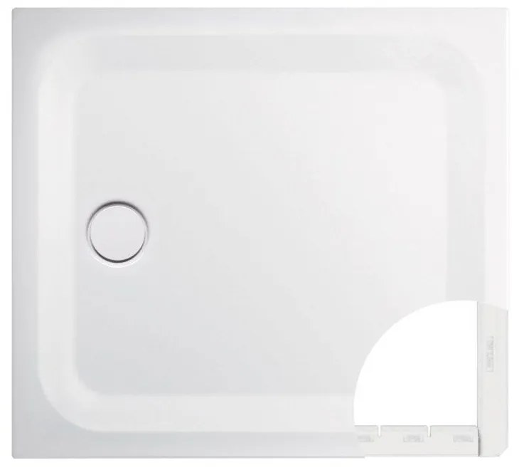 BETTE Ultra štvorcová sprchová vanička z glazovanej titánovej ocele, 1000 x 1000 x 25 mm, biela, s povrchom BetteGlaze Plus, protišmyk, nosič vaničky Minimum, 5940-000PLUS,T1