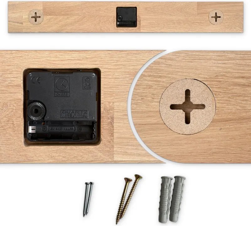 Moderné nástenné hodiny s dreveným pásom do obývačky | SENTOP MAS025-3041