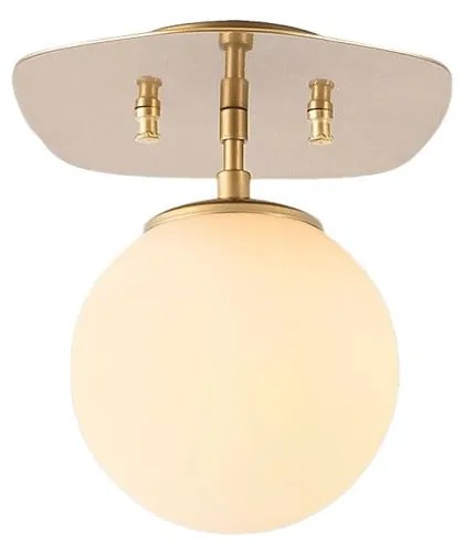 Stropné svietidlo v zlatej farbe so skleneným tienidlom 20x25 cm Well – Opviq lights