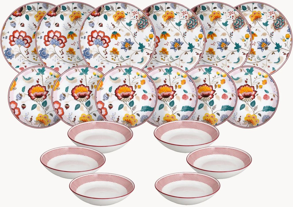 Porcelánová súprava riadu Moon, 6 osôb, 18 ks