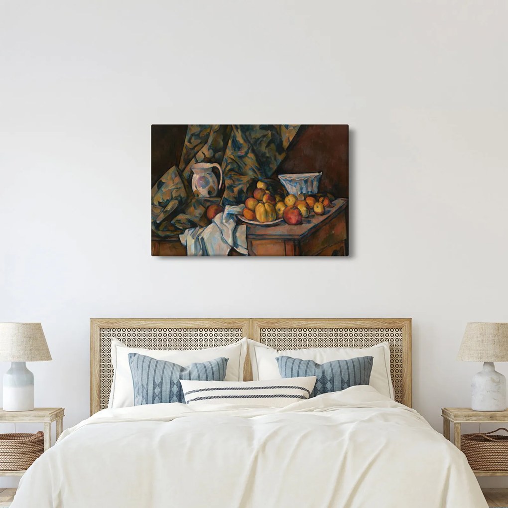 Obraz - Paul Cézanne, Still Life with Apples and Peaches, reprodukcia (90x60 cm)
