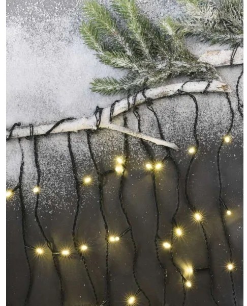 LED Vianočná vonkajšia reťaz 200xLED/8 módov 8,6m IP44 teplá biela