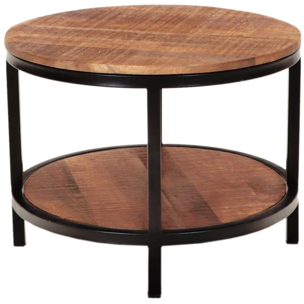 furniture-nabytek.cz - Okrúhly konferenčný stolík masív z dreva mango 60x45x60