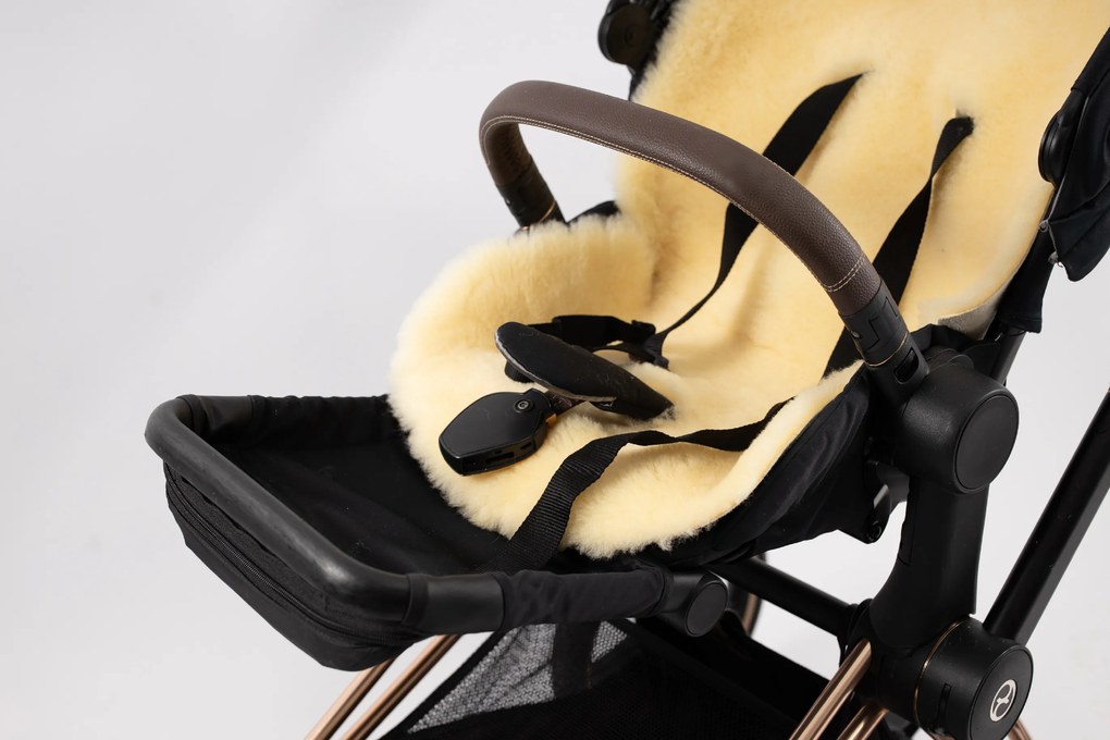 Podložka do kočíka z pravej kože Relugan