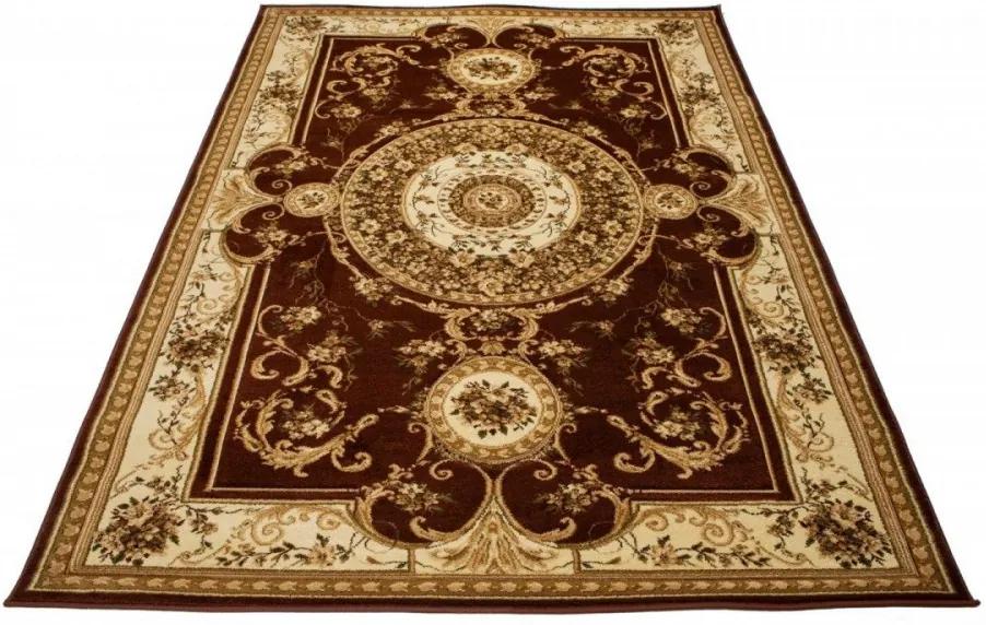 Kusový koberec klasický vzor 3 hnedý, Velikosti 150x300cm