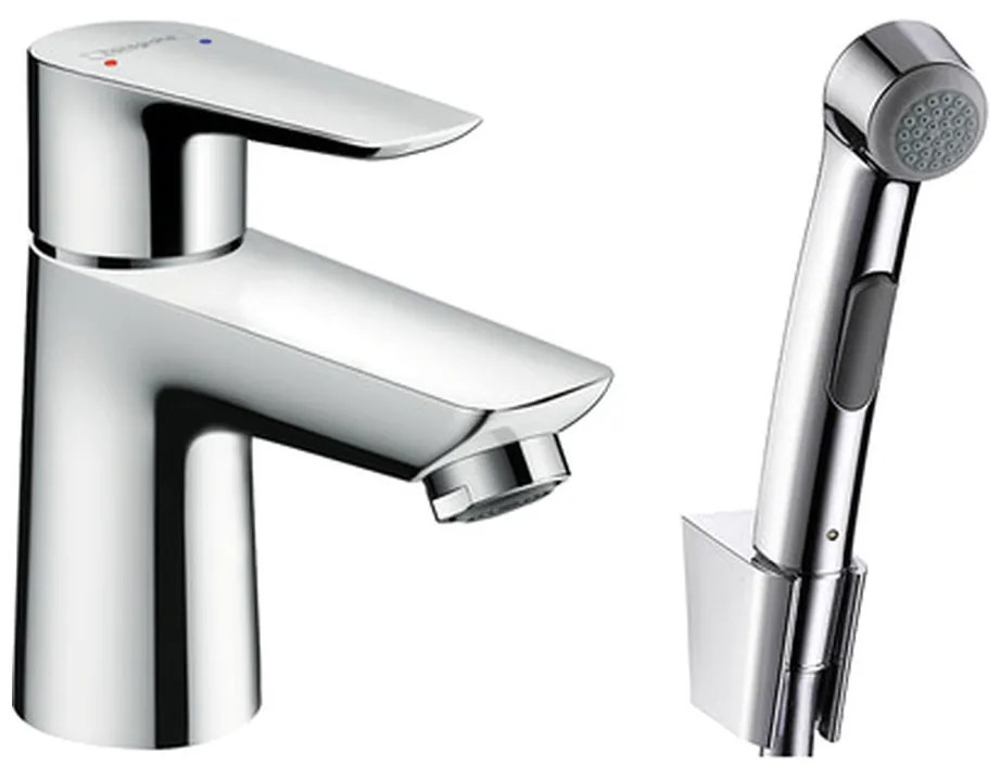 Hansgrohe Talis E, umývadlová batéria s ručnou sprchou Bidette a sprchovou hadicou 160 cm, chrómová, HAN-71729000