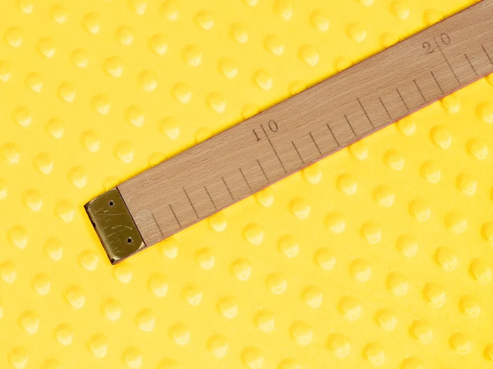 Biante Detská obliečka na vankúš Minky 3D bodky MKP-015 Sýto žltá 30 x 50 cm