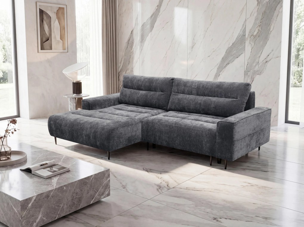 XXXLutz ROHOVÁ SEDAČKA, textil, sivá MID.YOU - Sedačky - 000084003807