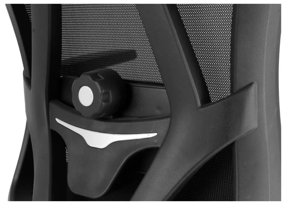 Kancelárska ergonomická stolička Neoseat BOROSI — sieť / látka, čierna, nosnosť 150 kg