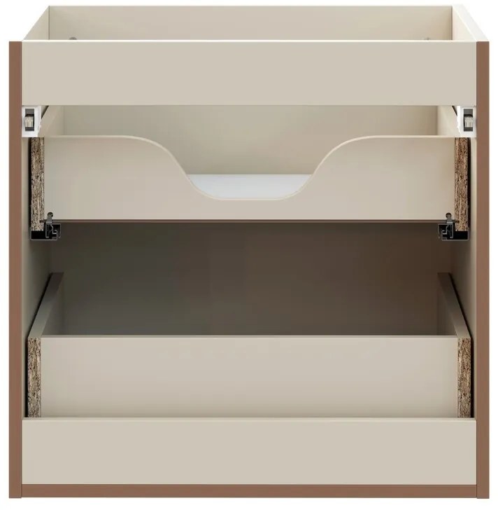 Koupelnová sestava s deskou a skříňkami Donna 60 cm písková