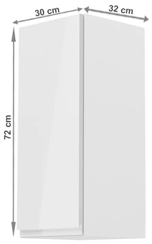 Horná kuchynská skrinka G30 Aurellia (biela + biely lesk) (L). Vlastná spoľahlivá doprava až k Vám domov. 1015728
