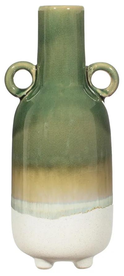 Zelená váza Sass & Belle Bohemian Home Mojave, výška 23 cm