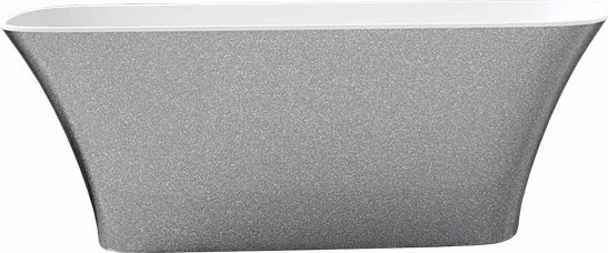 Besco Voľne stojaca vaňa z liateho mramoru Assos S-Line Glam 160x70 BESCO-Rozmery: 160x70, BESCO-Farba: Biela/grafit