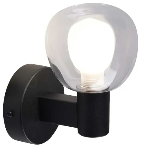 Kúpeľňové nástenné svietidlo POLA 1xG9/5W/230V IP44 čierne/číre
