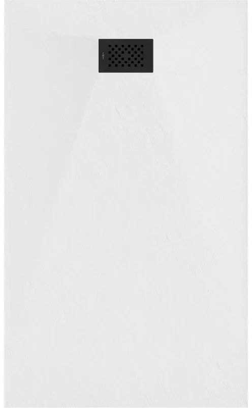 Mexen Hugo, obdĺžniková sprchová vanička SMC 160 x 90 cm, biela, čierna krytka, 42109016-B