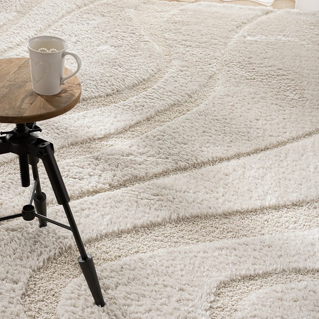 Koberec Wave ivory 200x290 cm