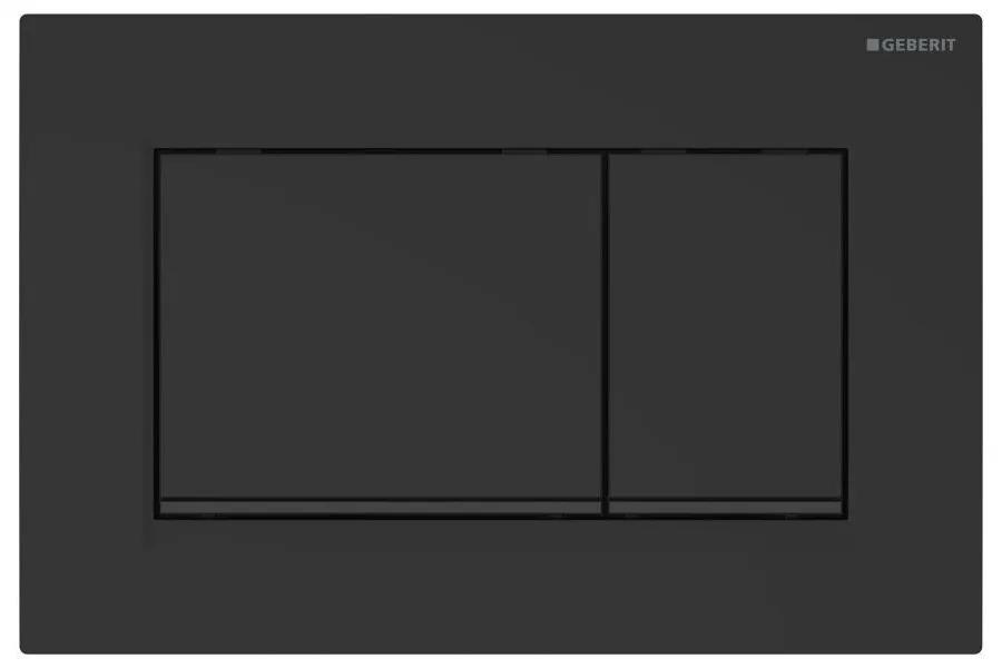 GEBERIT Sigma30 ovládacie tlačítko dvojčinné, lakované, čierna matná/čierna/čierna matná, s easy-to-clean, 115.883.16.1