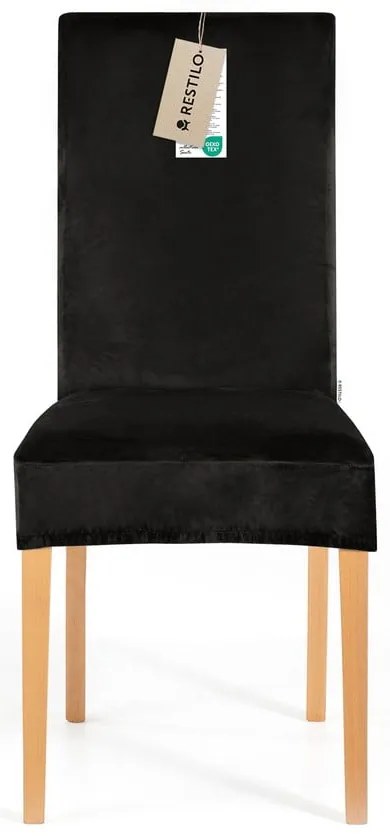 Čierne napínacie poťahy v súprave 4 ks na stoličku 48 cm Sento – Restilo