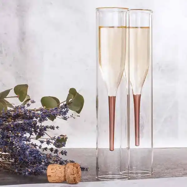 Dizajnové poháre na šampanské (2 kusy) | BIANO