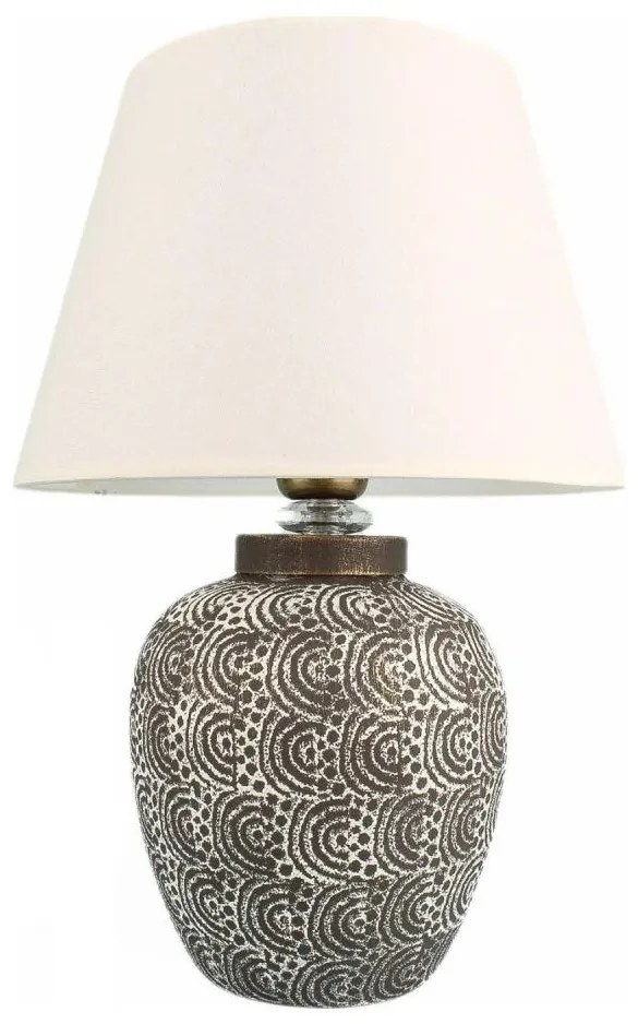 Stolná lampa RAMZES 1xE27/40W/230V biela/šedá