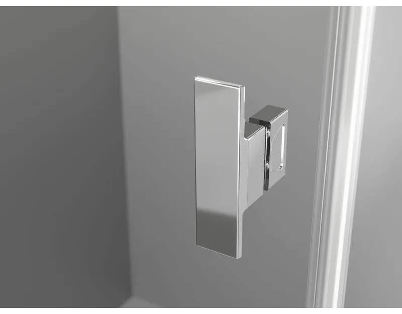 Mexen, Mexen Mist L Duo výklopný sprchový kút 95 x 95 cm, priehľadný, chróm - 8A4L-095-095-01-00