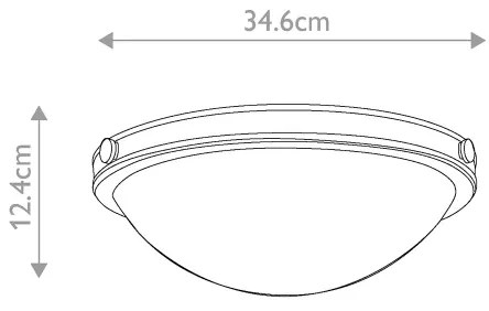 Hinkley HK-COLLIER-F-S-BX - Stropné svietidlo COLLIER 2xE27/40W/230V pr. 34,6 cm