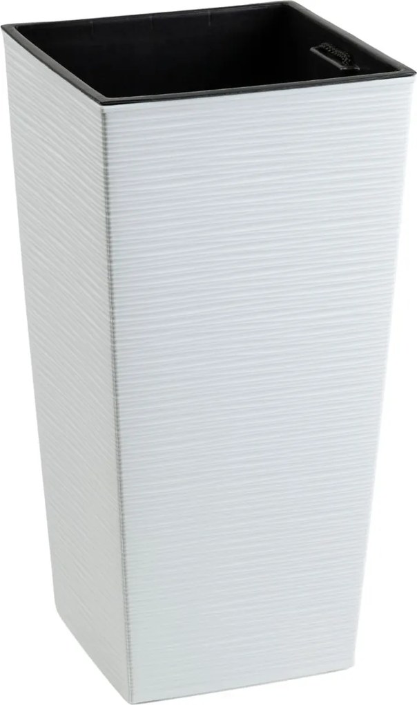 PLASTOVÝ KVETINÁČ PORTO RIFLO 57X29,5X29,5 CM BIELA