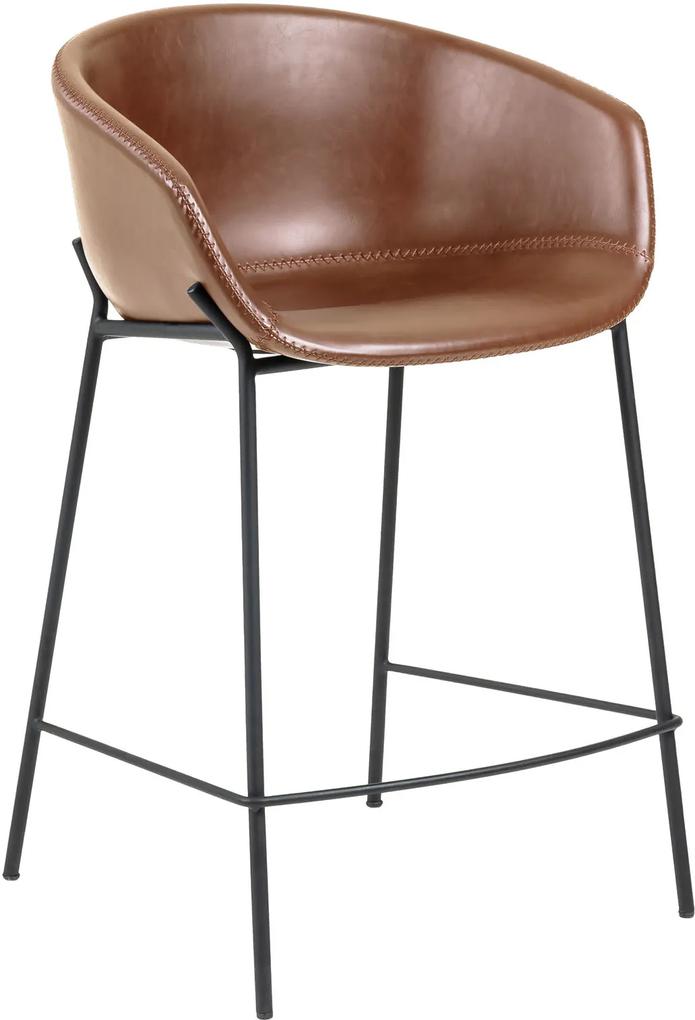 LA FORMA Hnedá barová stolička Zadine 99 × 53 × 60 cm