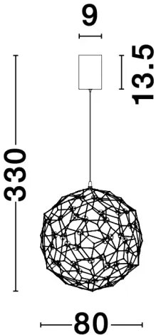 LED luster Sole 80 zlaté