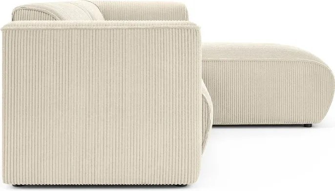 Béžová menčestrová rohová pohovka (pravý roh/s leňoškou) Merid – Ropez