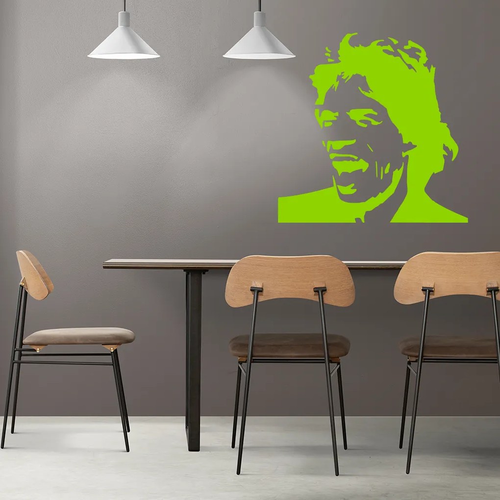 Veselá Stena Samolepka Mick Jagger Farba: červená, Veľkosť: 80 x 80 cm