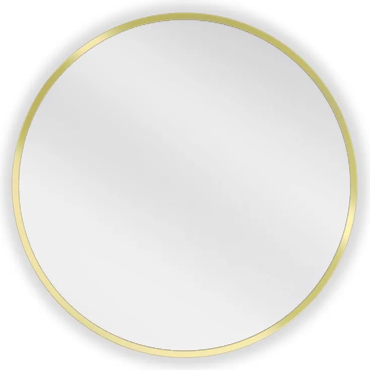 Mexen Loft, okrúhle kúpeľňové zrkadlo 55 cm, farba rámu zlatá lesklá, 9850-055-055-000-50