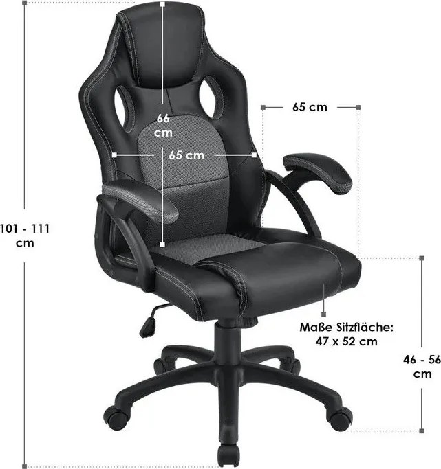 Ergonomická kancelárska stolička, čierna, polohovateľná opie
