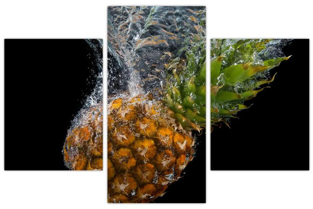 Obraz ananásu vo vode (90x60 cm)