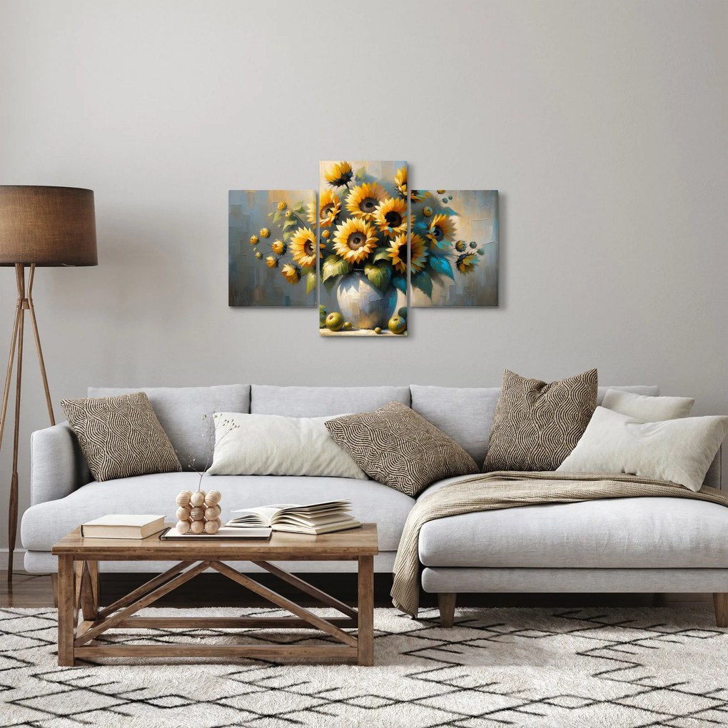 Obraz – Váza so slnečnicami (90x60 cm)
