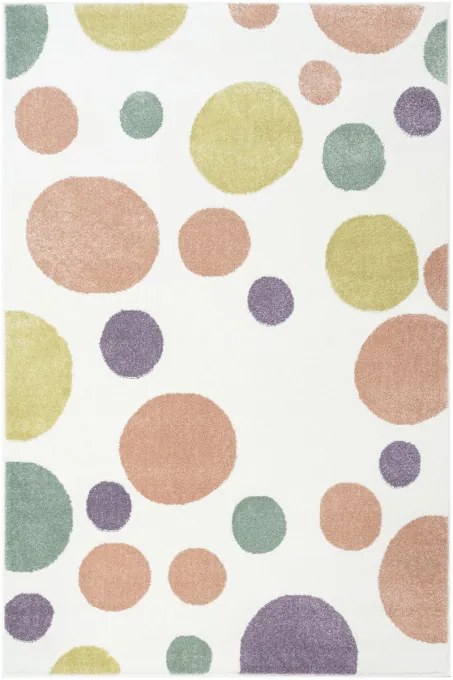 Detský koberec LIMA M042A krémový / ružový