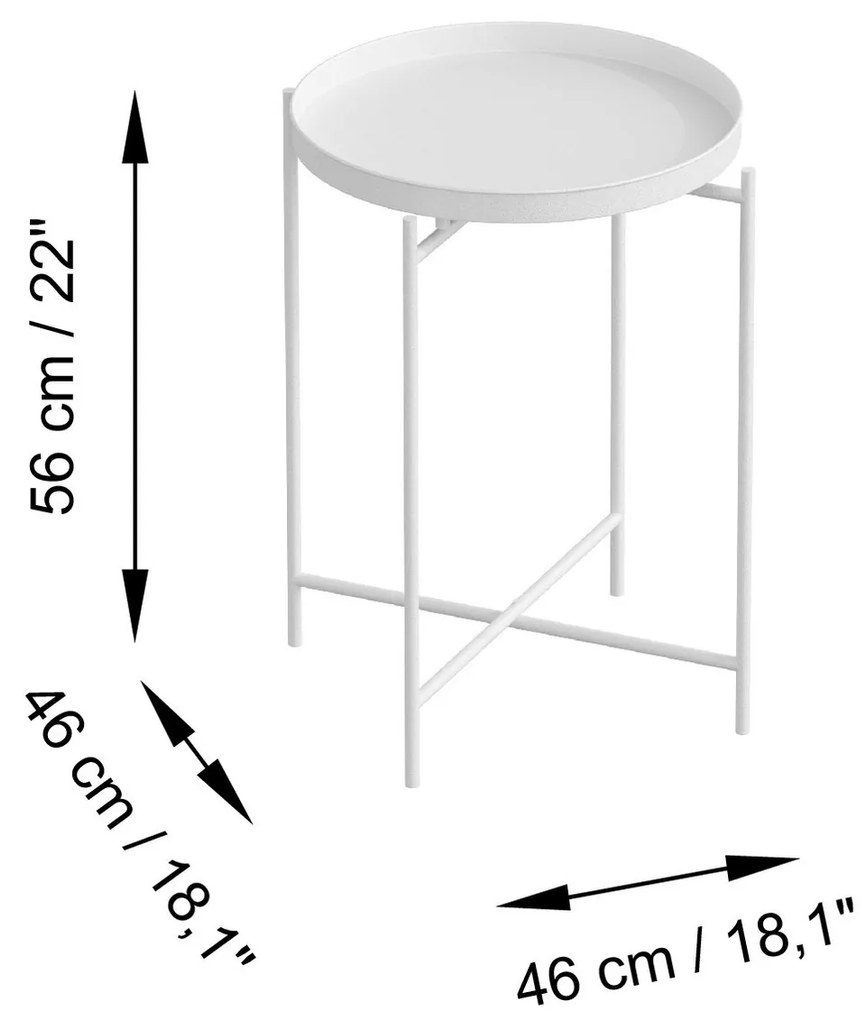 Odkladací stolík Shb-007-B biely
