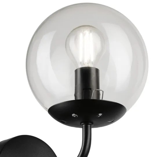 Brilagi - Nástenná lampa MALIVA 1xE14/15W/230V čierna/číra