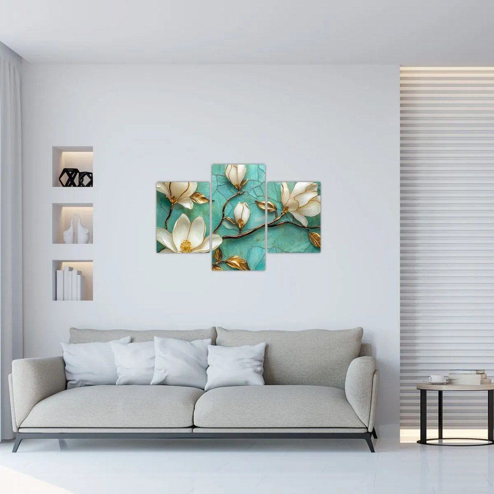 Obraz - 3D magnólia (90x60 cm)