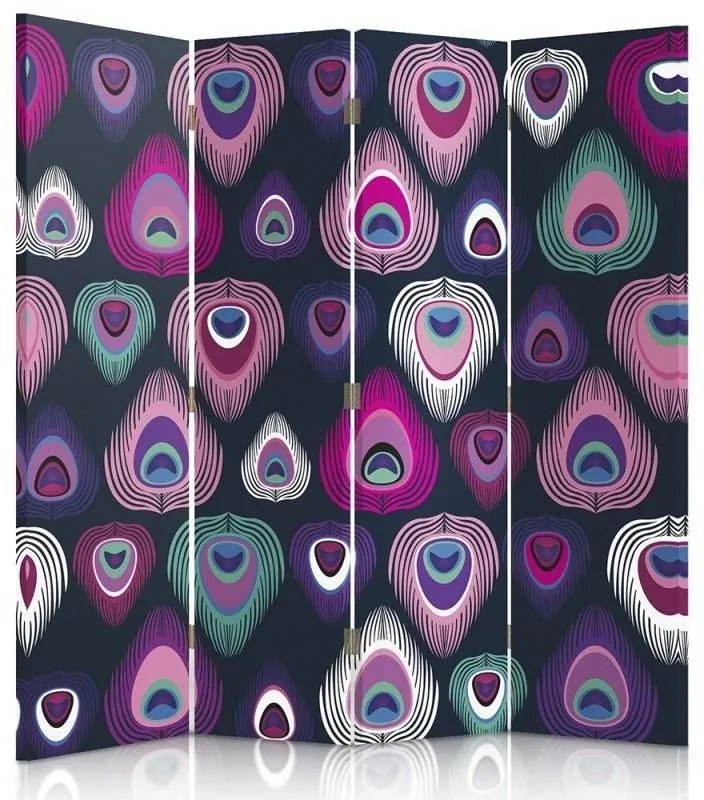 Gario Paraván Peacock Eyes Rozmery: 145 x 170 cm, Prevedenie: Otočný paraván 360°