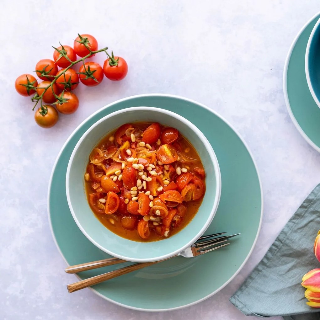 Mäser Jedálenská súprava riadu 24 ks ELISSA – tyrkysová lesk