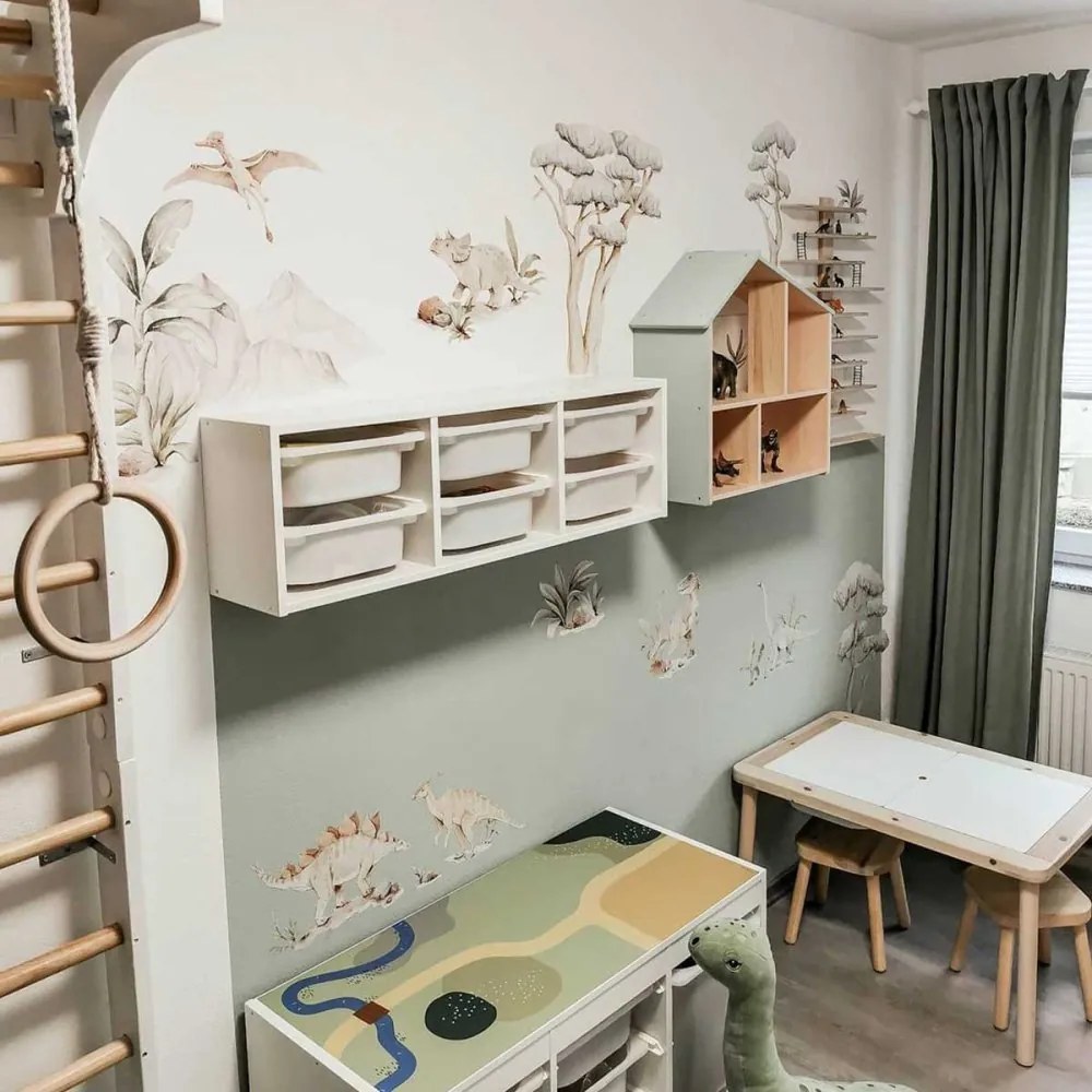 Samolepka do detskej izby šťastná ríša divov dino S