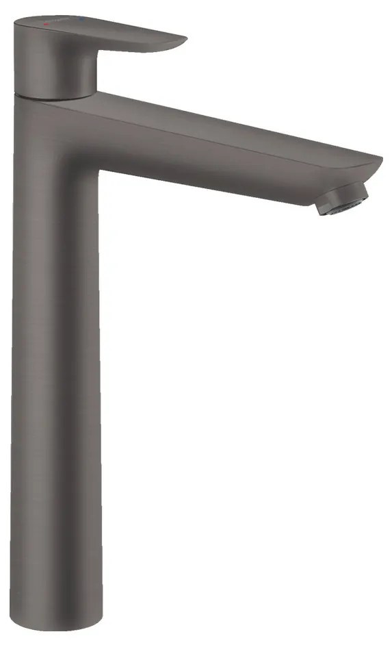 Hansgrohe Talis E, vysoká umývadlová batéria 240 s odtokovou súpravou s tiahlom, kefovaná čierna chrómová, HAN-71716340