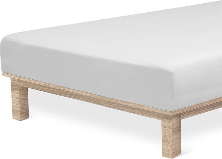 Napínacia plachta na posteľ jersey s elastanom šedá sada 2 ks 90 x 200 cm