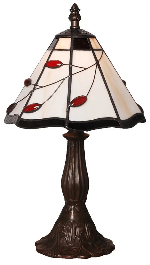 Vitrážová nočná lampa Tiffany Prezent 173 vzor 3 33,5*20 cm